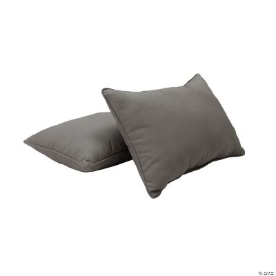 Presidio 12" x 20" Lumbar Indoor/Outdoor Pillow with Piping, 2-Pack ...