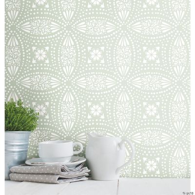 RoomMates Kanati Camo Peel & Stick Wallpaper, Green