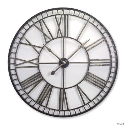 Melrose International Oversized Metal Wall Clock, 40 Inches