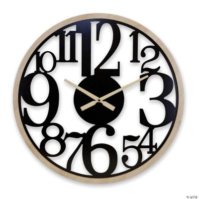Melrose International Modern Number Wall Clock, 23.5 Inches Oriental