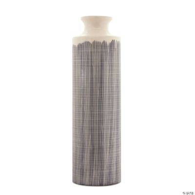 Melrose International Bubbled Glass Vase (Set of 2)