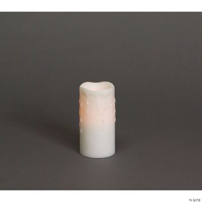Melrose International FIA Wick White Pillar Candle (Set of 2)