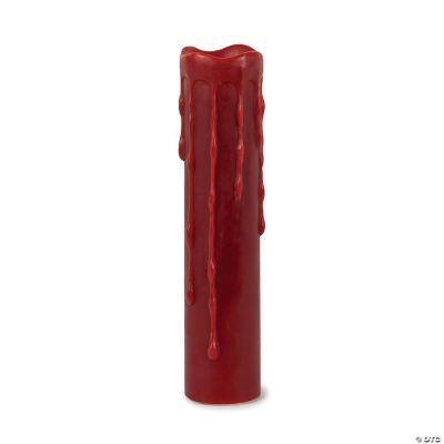 Melrose International LED Red Drip Pillar Candle with Remote and Timer