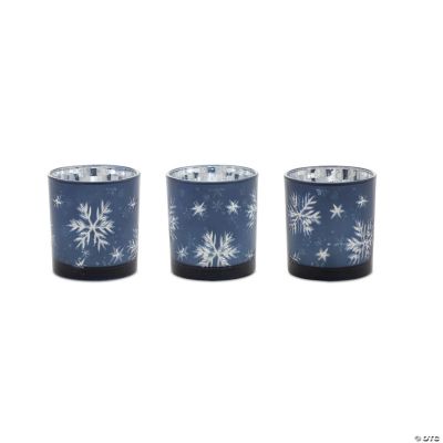 Melrose International Brushed Glass Votive Candle Holder (Set of 2) main image 0