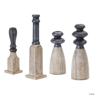 Melrose International Wildflower Glass Candle Holder (Set of 3)