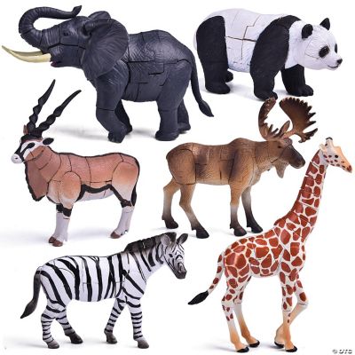 PopFun6 Pcs Wild Animal Building Blocks Oriental Trading