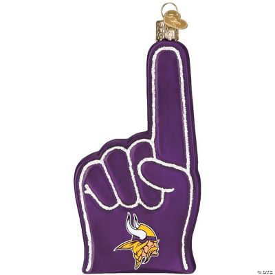 Old World Christmas Minnesota Vikings Foam Finger Ornament For Christmas Tree Oriental Trading