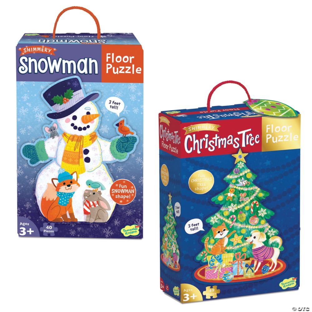 Snowman and Christmas Tree Puzzles: Set of 2 From MindWare