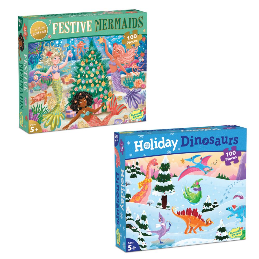 100-Piece Holiday Puzzles: Set of 2 From MindWare