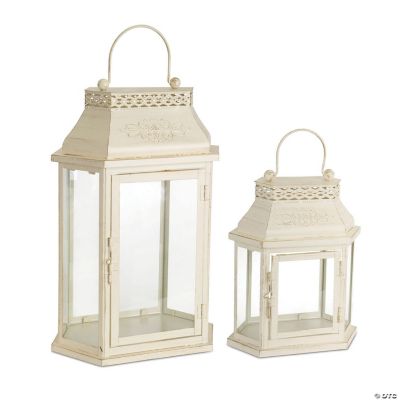 Melrose International Classic Brown Metal Lantern (Set of 3) main image 1