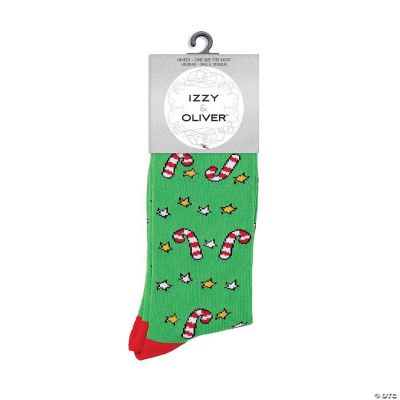 Quotes by Izzy and Oliver Christmas Cotton Candy Cane Socks 1 Pair