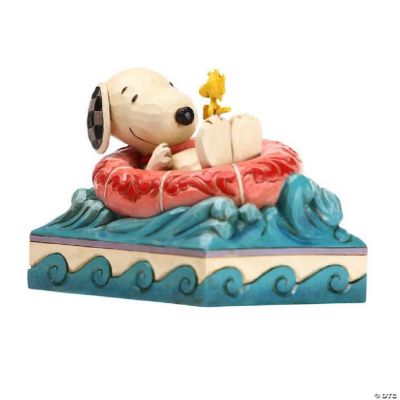 Jim Shore Peanuts Float Away Snoopy and Woodstock on Floatie