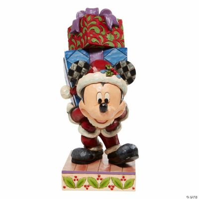 Jim Shore Disney Traditions Mickey with Presents Christmas Figurine