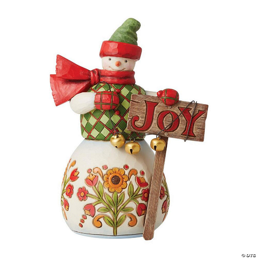 Jim Shore Country Living Snowman with Joy Sign Christmas Figurine 6007447