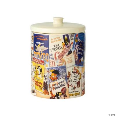 Classic Disney Movie Poster Collage Ceramic Kitchen Cookie Jar 9.25 inch
