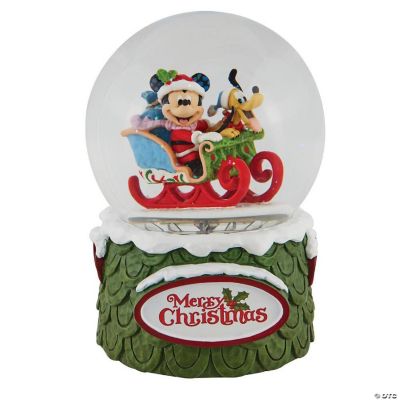 Jim Shore Disney Traditions Mickey and Pluto Christmas Waterball 120mm