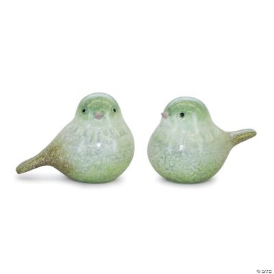 Melrose International Carved Leaf Bird Figurine (Set of 2) main image 1