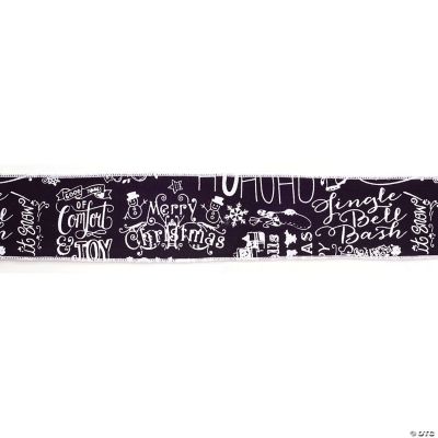 Melrose International Grey Holiday Tree Wired Ribbon (Set of 2) main image 0