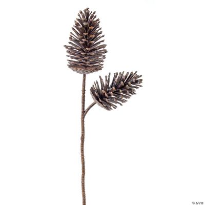 Melrose International Champagne Pinecone Spray (Set of 6) main image 1