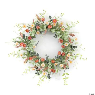 Melrose International Mixed Floral and Foliage Wreath 20