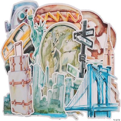 Navy Peony New York Travel Scrapbooking Stickers Oriental Trading