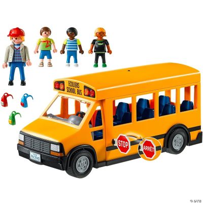 Playmobil City Life Kids School Bus Vehicle Toy Flashing Lights