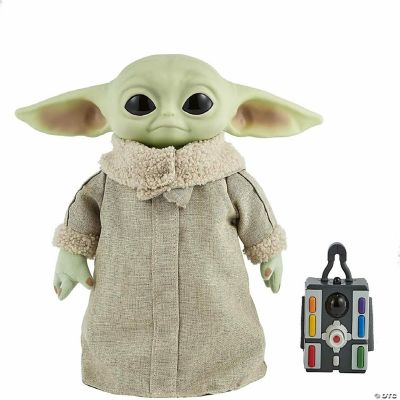 NEW YORK USA, DEC 28 2020: portrait of Jedi Grogu from Disney Plus series  The Mandalorian (baby Yoda) - Mattel 11 inch plush toy Stock Photo