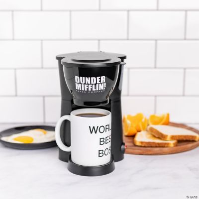 Uncanny Brands The Office Single Cup Coffee Maker with World's Best Boss Mug From Dunder
