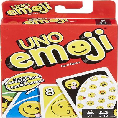 UNO Emojis Edition Card Game for 210 Players, Age 7 Years and Older