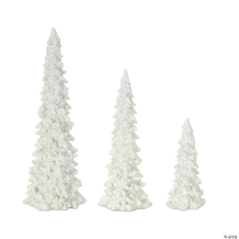 Melrose International Assorted White Decorative Holiday Trees (Set of 6)
