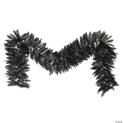 Vickerman 9' Black Fir Artificial Christmas Garland, Unlit | Oriental ...