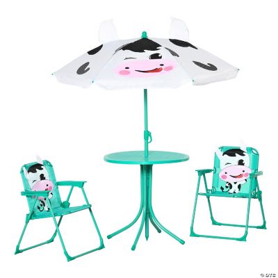 Outsunny White Picnic Kids Table and Chair Set Oriental Trading