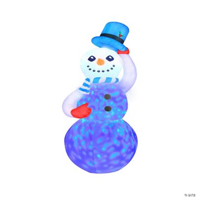 Occasions 7' Inflatable Swirling Lights Snowman With Tipping Hat, 7 ft
