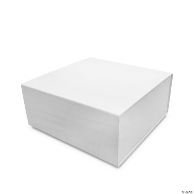 Prime Line Packaging White Collapsible Gift Boxes with Lid Closure for