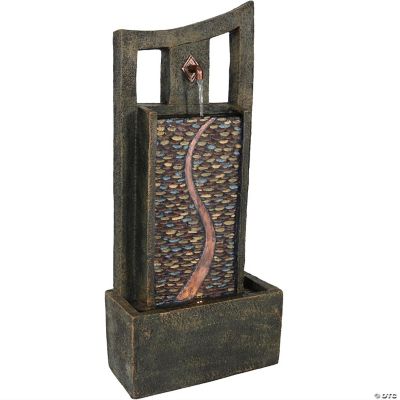 Sunnydaze 39"H Electric Polyresin and Fiberglass Modern Road Column