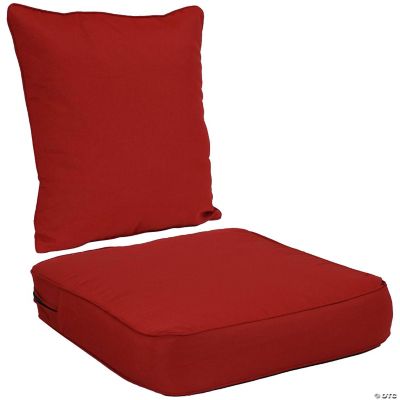 Sunnydaze Indoor/Outdoor Olefin Replacement Deep Back and Seat Cushion