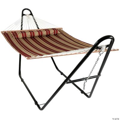 Sunnydaze Double Quilted Fabric Hammock with MultiUse Universal Steel