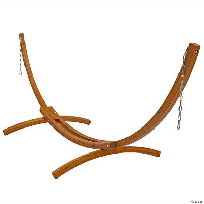 Sunnydaze HeavyDuty TwoPerson Curved Larch Wood Hammock Stand Only