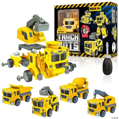 USA Toyz19pc Robot Construction Vehicles Truck Building Toys Kit with Toy Screwdriver