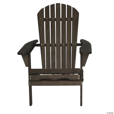 Vanity Krafters Mongo Dark Brown Wood Folding Adirondack Chair