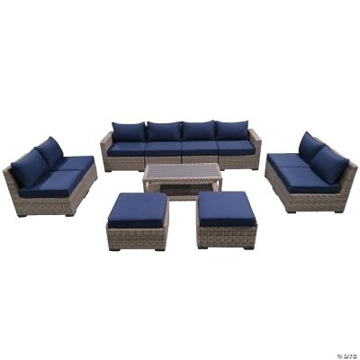 Casual Inc 11 Piece Outdoor Patio Furniture Set Wicker Rattan Sectional
