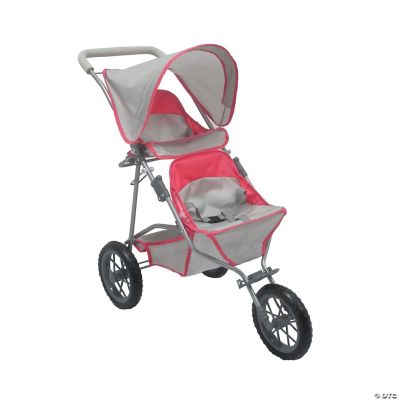 KOOKAMUNGA KIDS Gray Baby Doll Stroller Double Foldable Twin Jog Pram