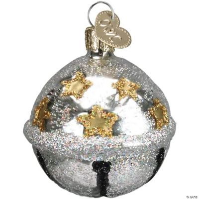 Old World Christmas Glass Blown Tree Ornament, Silver Jingle Bell