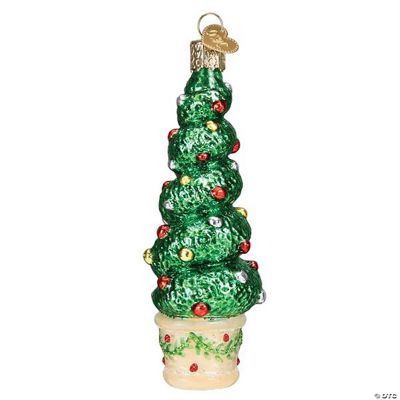 Old World Christmas Holiday Topiary Hanging Glass Ornament For Christmas Tree