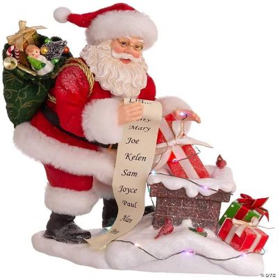 Kurt Adler FA0151 Fabriche Battery-Operated Lighted Chimney Santa