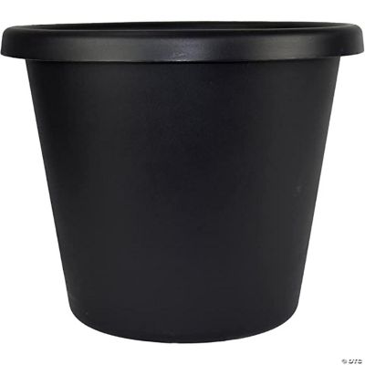 The HC Companies Inc, Classic Plastic In Outdoor Planter, Black 8"