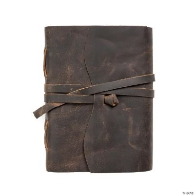 Asheville Genuine Leather Journal Notebook, Unlined 120 Pages (8" x 6")