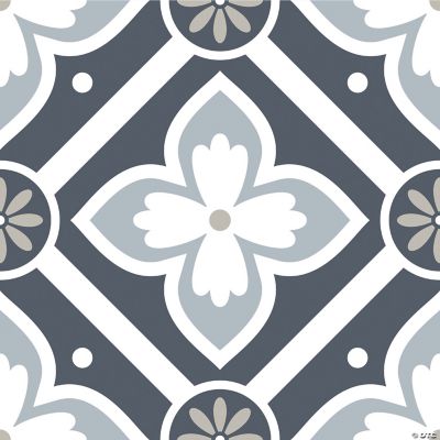 RoomMates Dublin Slate Floral Peel And Stick Floor Tile Oriental Trading