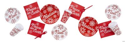 Scandinavian Christmas Snowflake Party Supplies