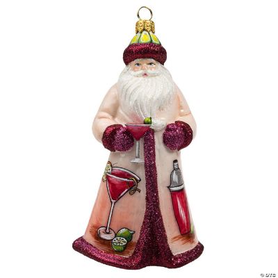 Joy To The World Glitterazzi Cosmopolitan Santa Polish Glass Christmas Ornament Oriental Trading 0528